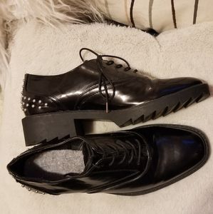 LAST DAY! Studded chunky heel oxford shoeties, sz9